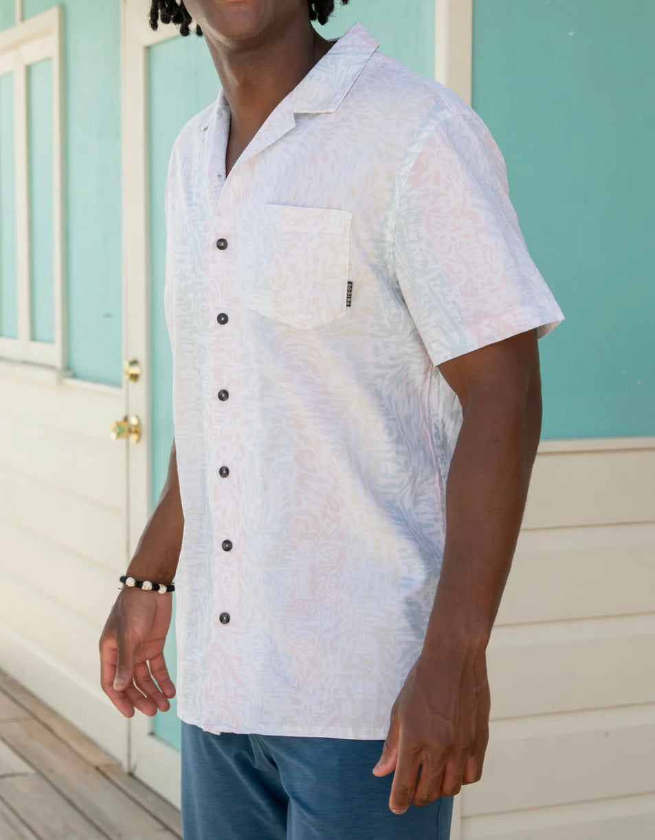 Llama Stripes 7 Seas Button Up