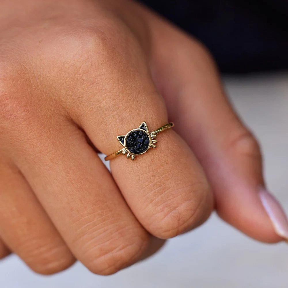 Druzy Cat Ring