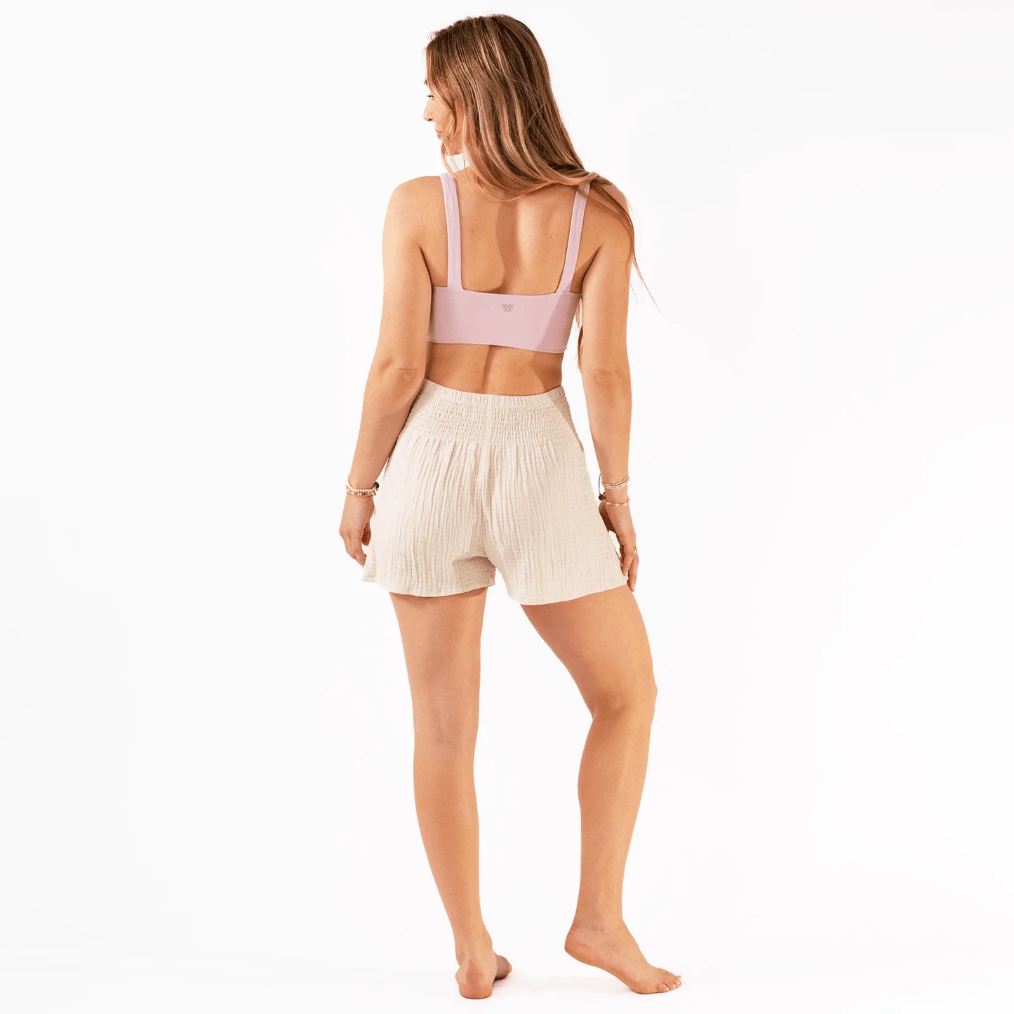 Cream Cotton Shorts