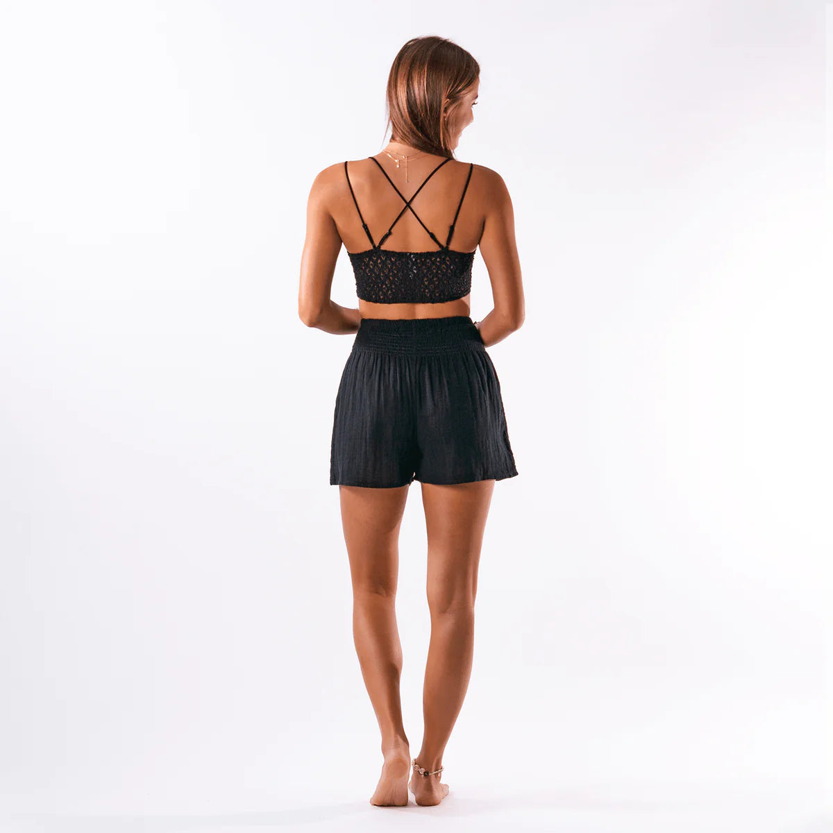 Curve Black Cotton Short