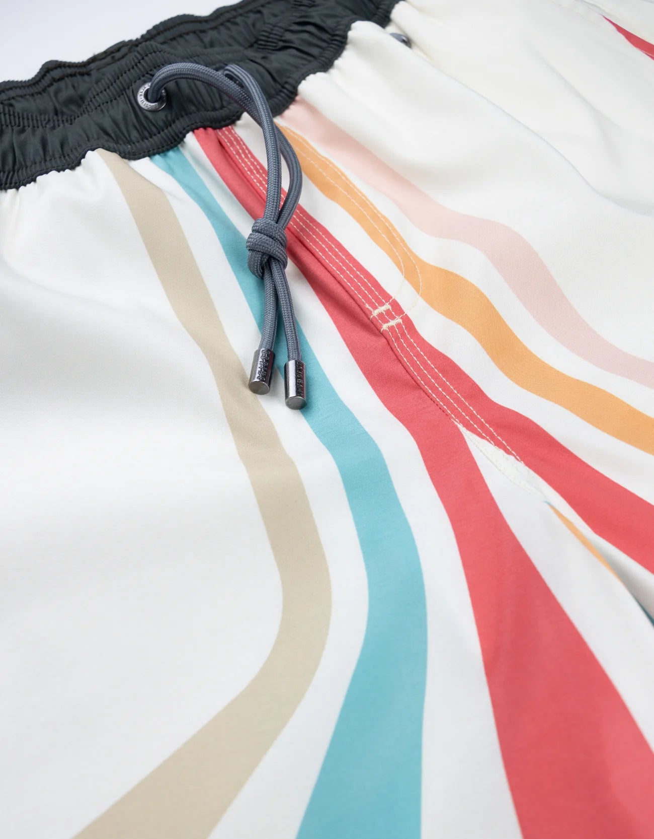 Retro B-League Stripes Stretch Swimsuit