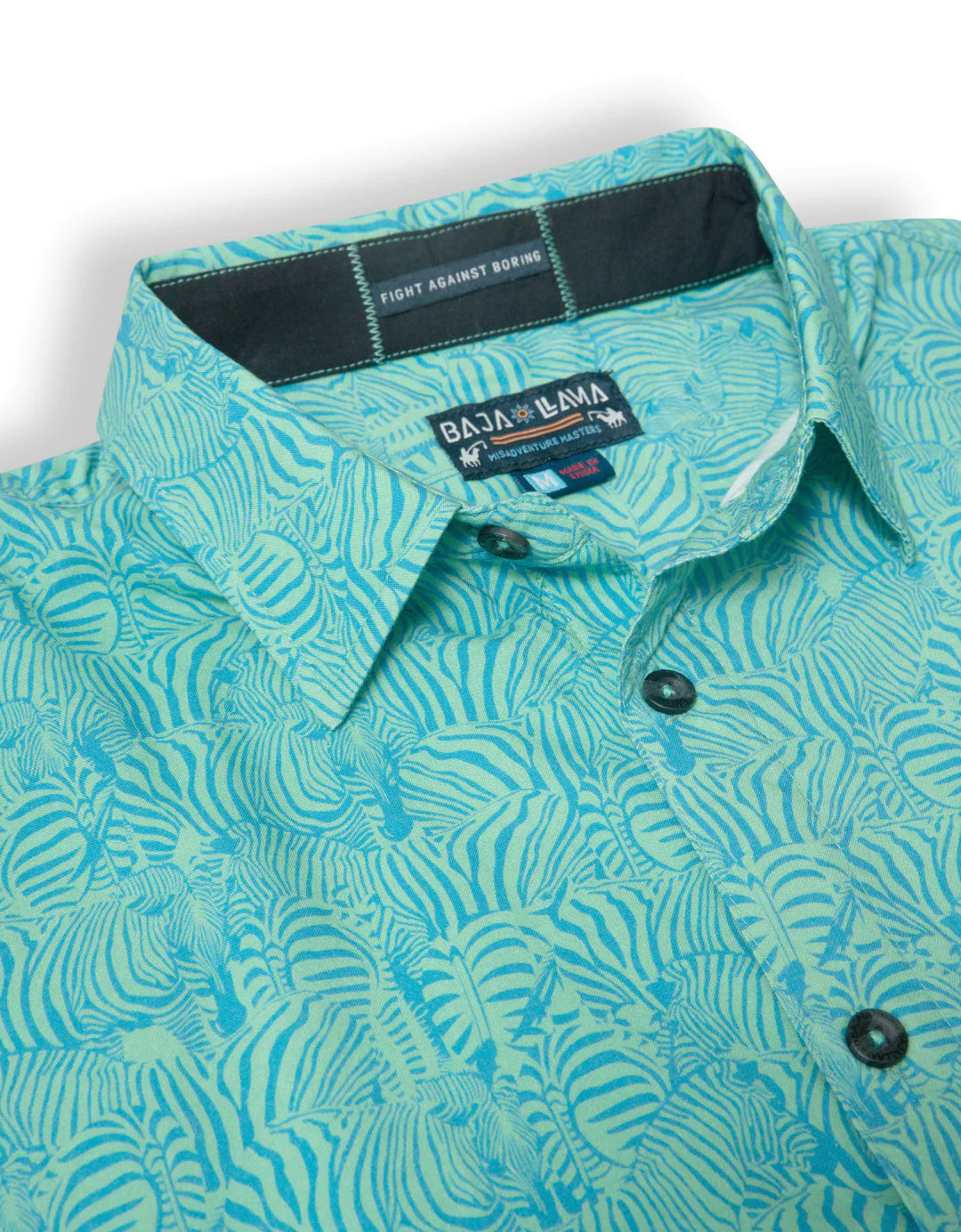 Too Many Lines Zebra Button Up