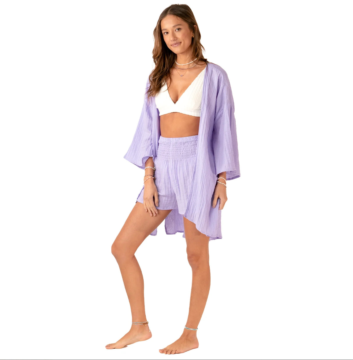 Ube Sorbet Beach Kimono/Cover Up