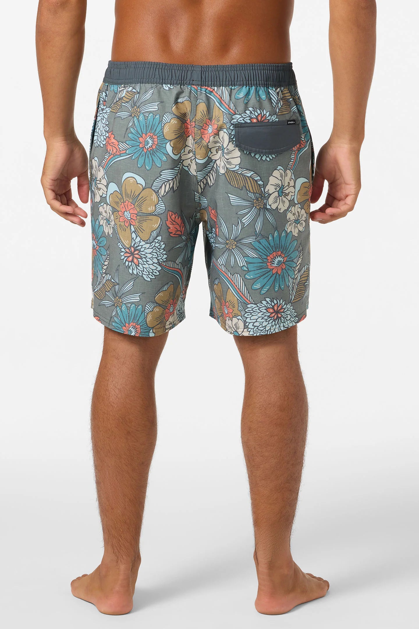 Hermosa Elastic Waist Lined 17" Swim Trunks