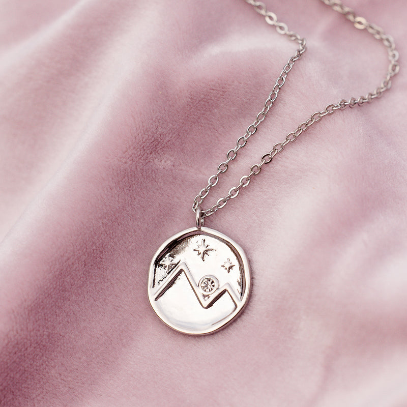 Crystal Mountain Coin Necklace