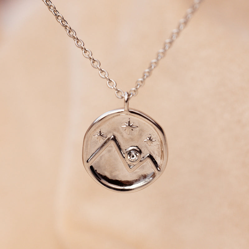 Crystal Mountain Coin Necklace