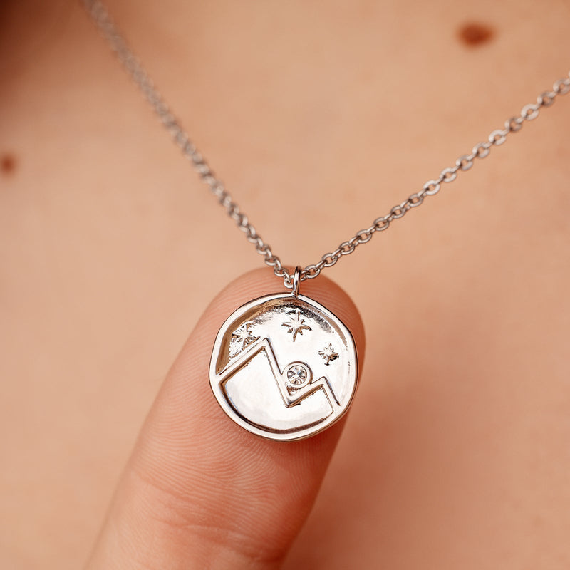 Crystal Mountain Coin Necklace