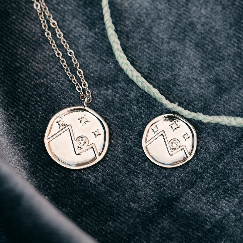 Crystal Mountain Coin Necklace