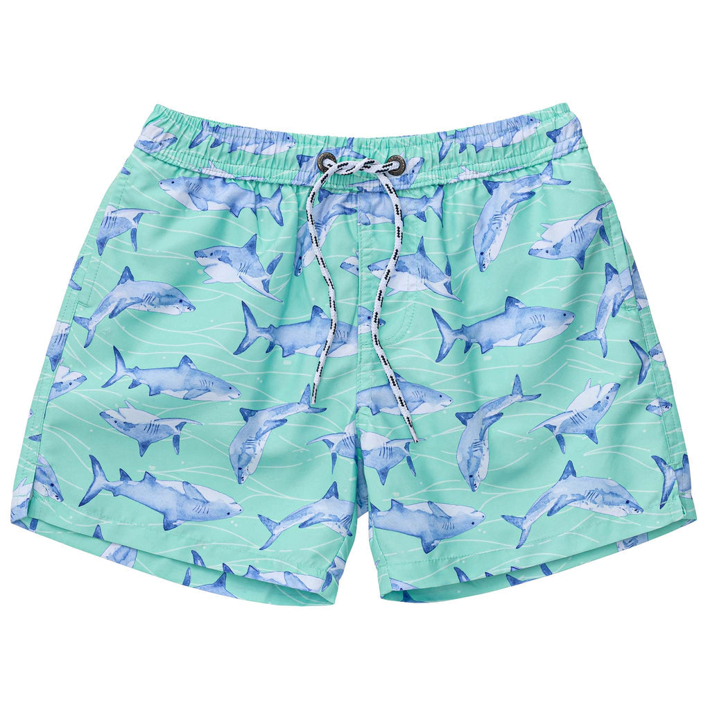 Minty Shark Volley Board Short