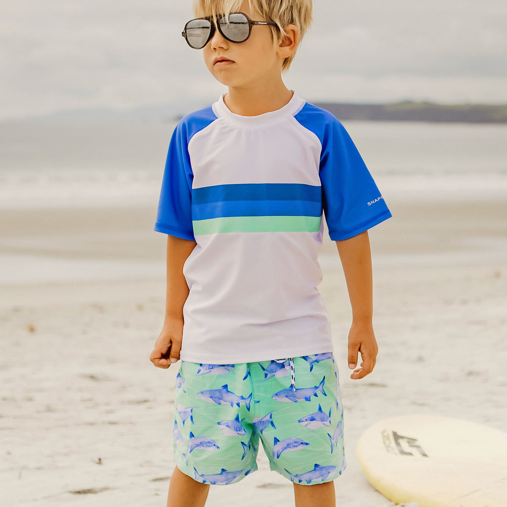 Minty Shark Volley Board Short