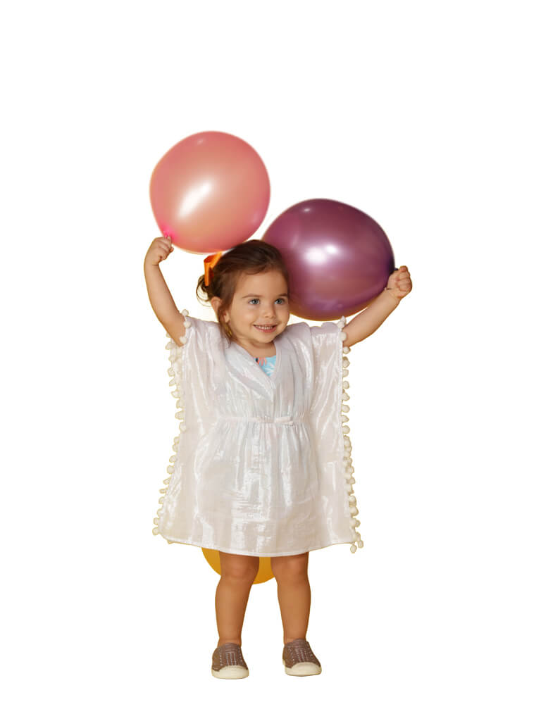 Lurex Pom Pom Caftan