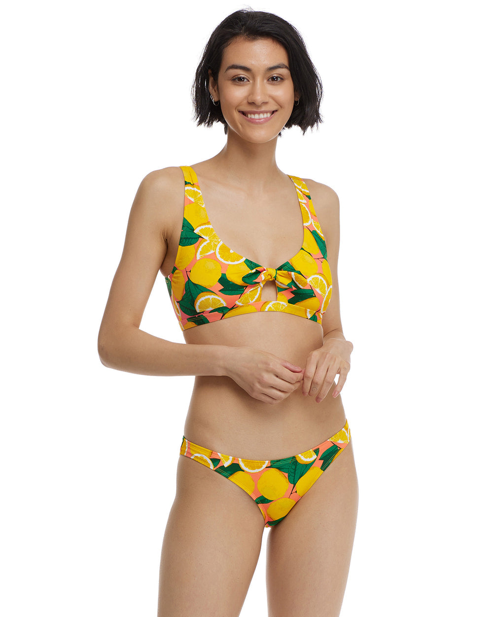 Fresh Squeeze May Scoop Swim Top - Sunset