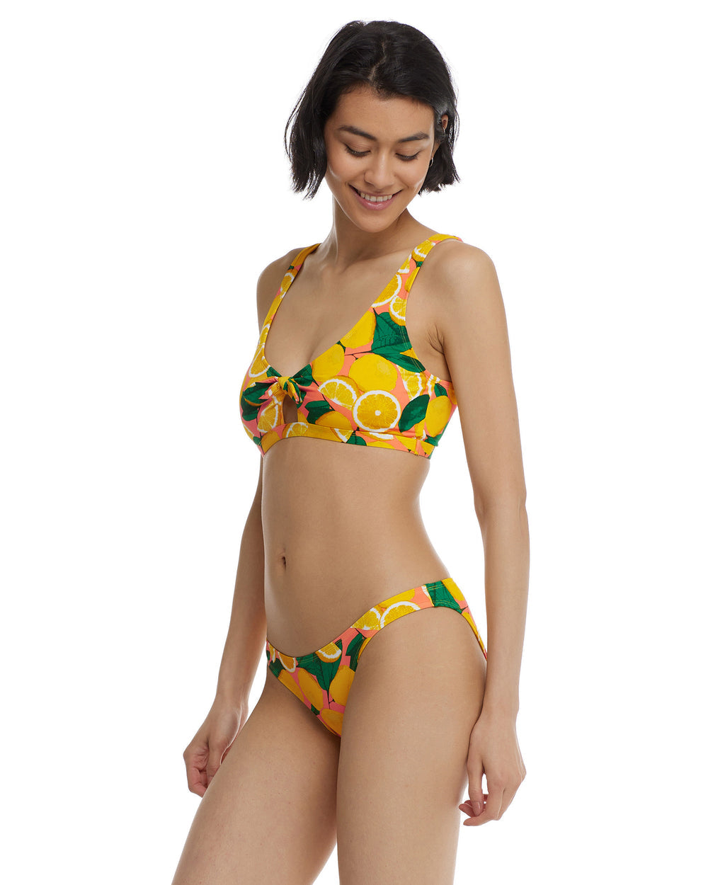 Fresh Squeeze May Scoop Swim Top - Sunset