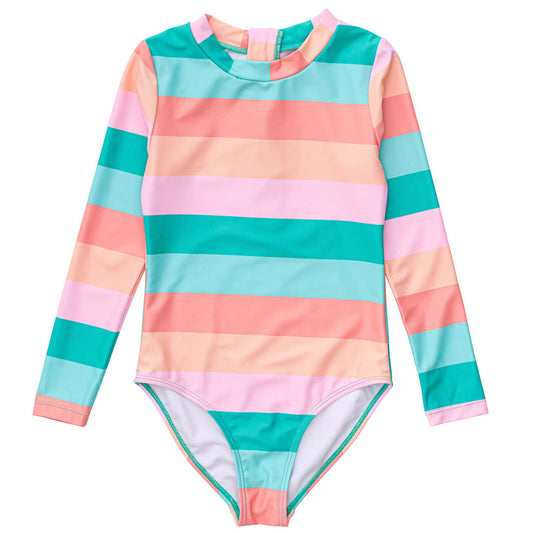 Sunset Stripe Ls Surf Suit