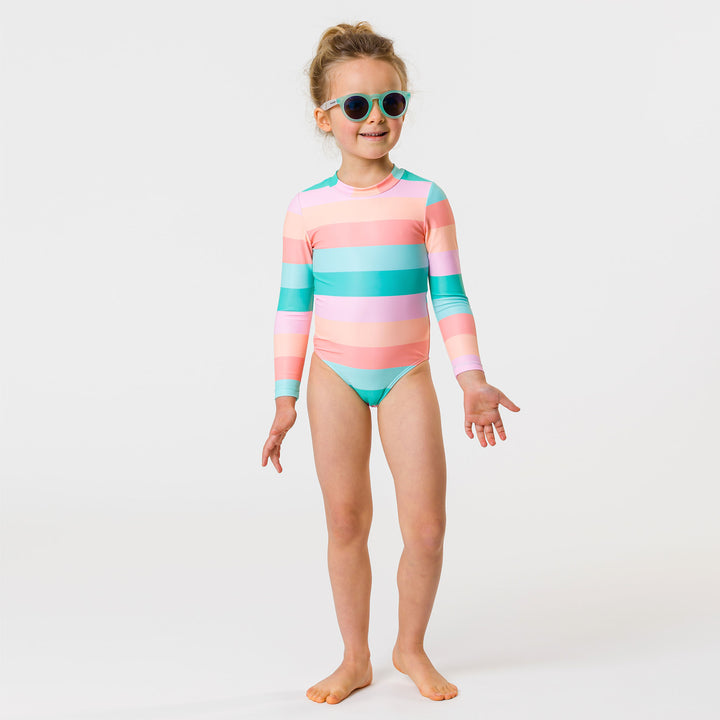 Sunset Stripe Ls Surf Suit
