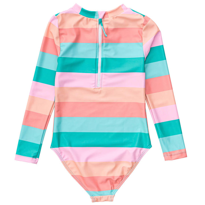 Sunset Stripe Ls Surf Suit