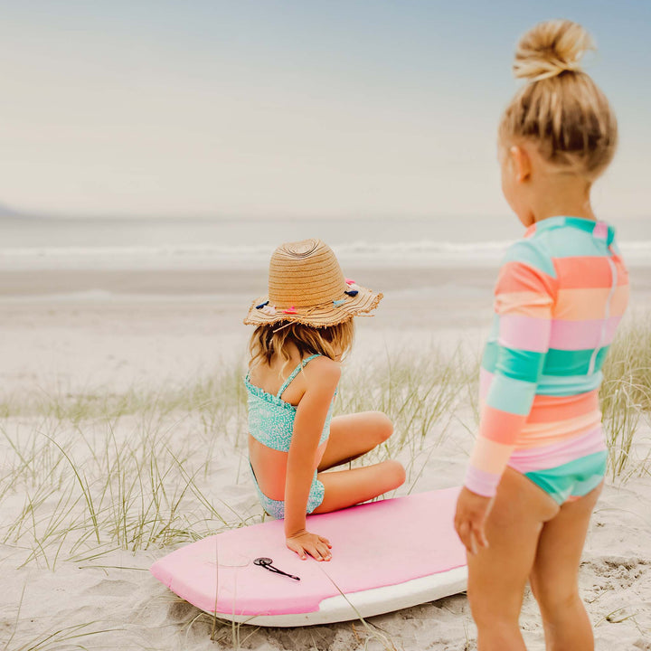 Sunset Stripe Ls Surf Suit