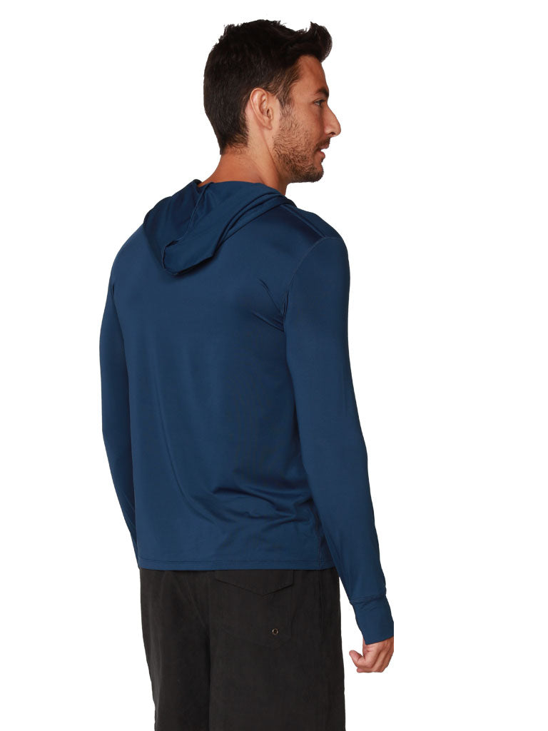 Men's Long Sleeve Hoodie In Navy