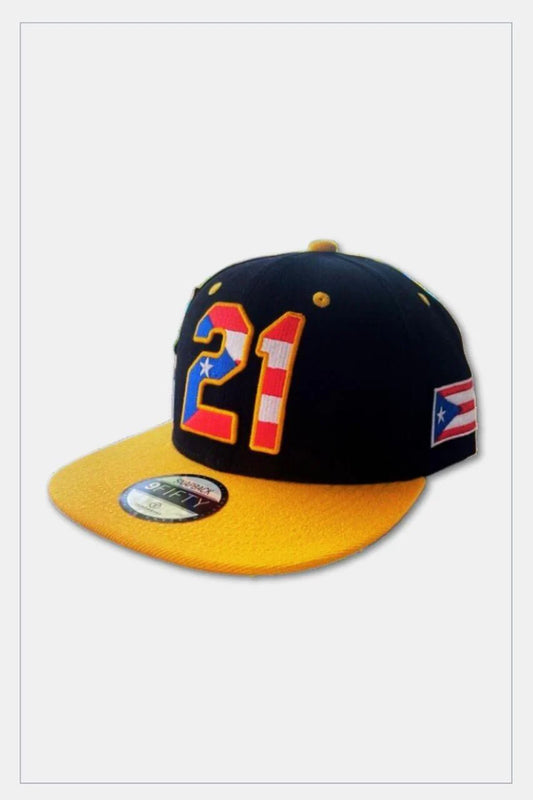 Puerto Rico Caps Exclusive Design 21 Flag Golden Black Yellow Tainowears