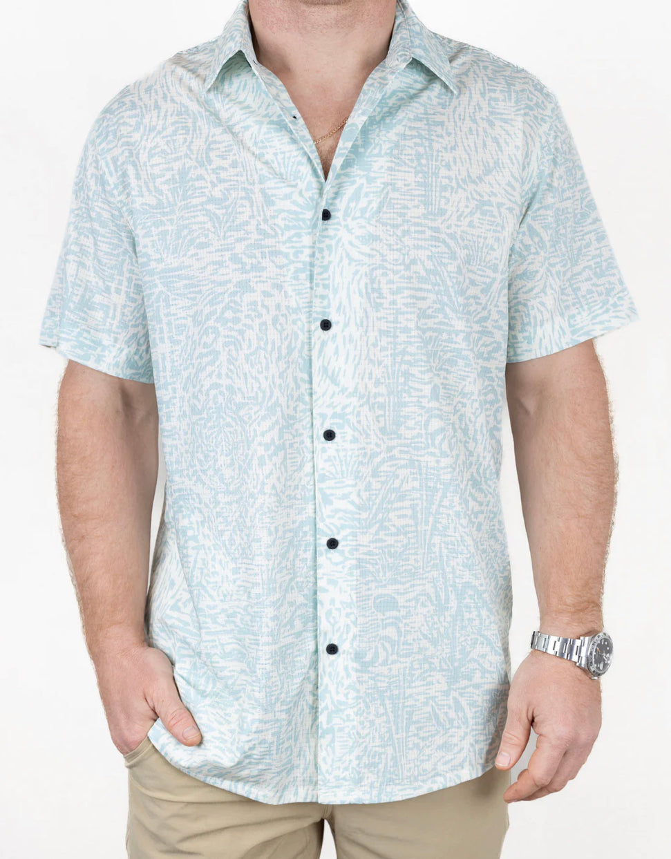 Hidden Llama-Mojave Button Up