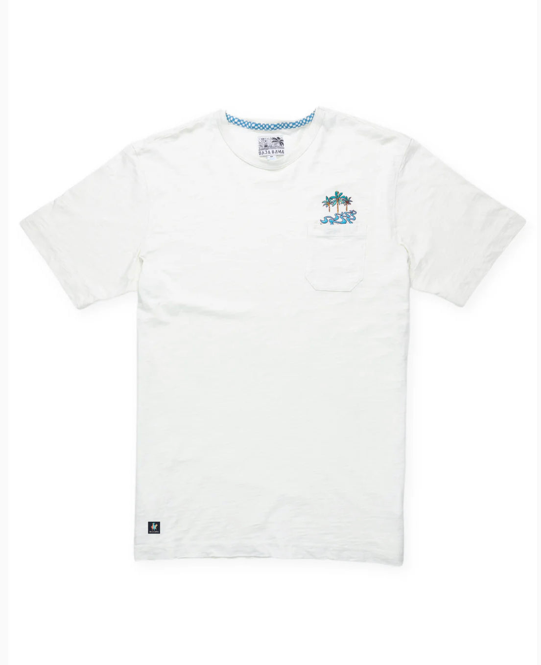 Palmy Waves-Sub Pima Pocket Tee