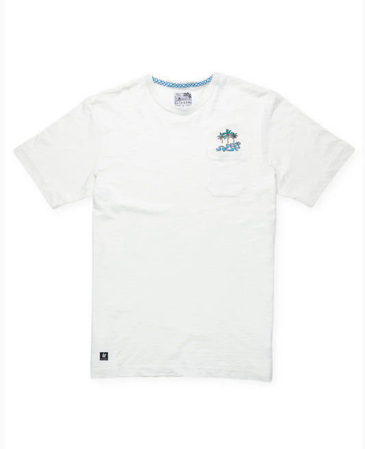 Palmy Waves-Sub Pima Pocket Tee