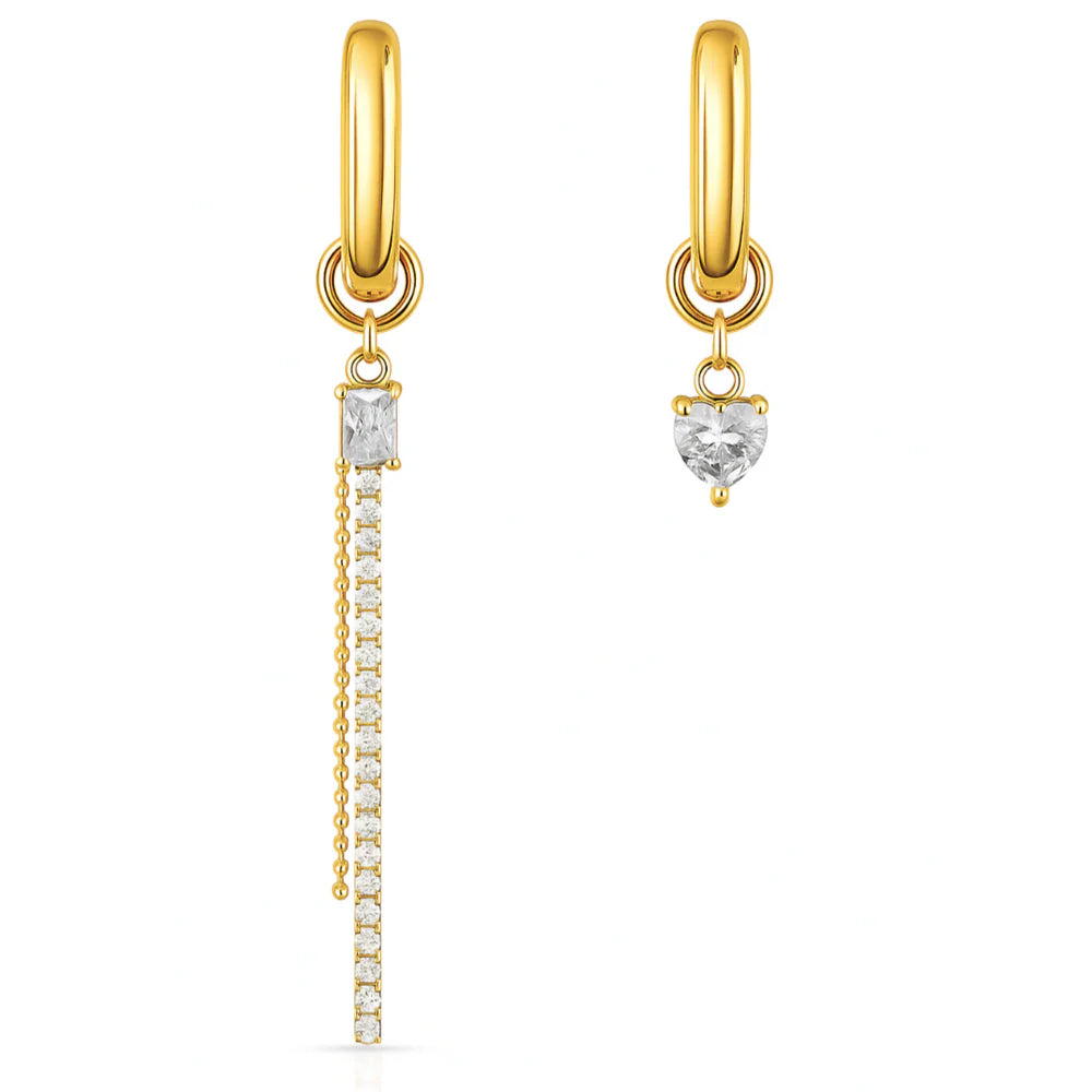 Tory Assymetrical Mini Hoop Earrings