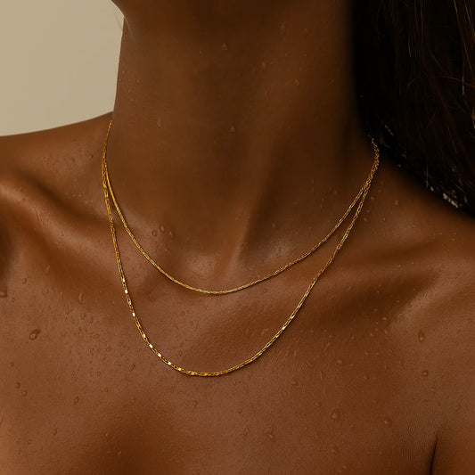 Pevla Double Chain Necklace