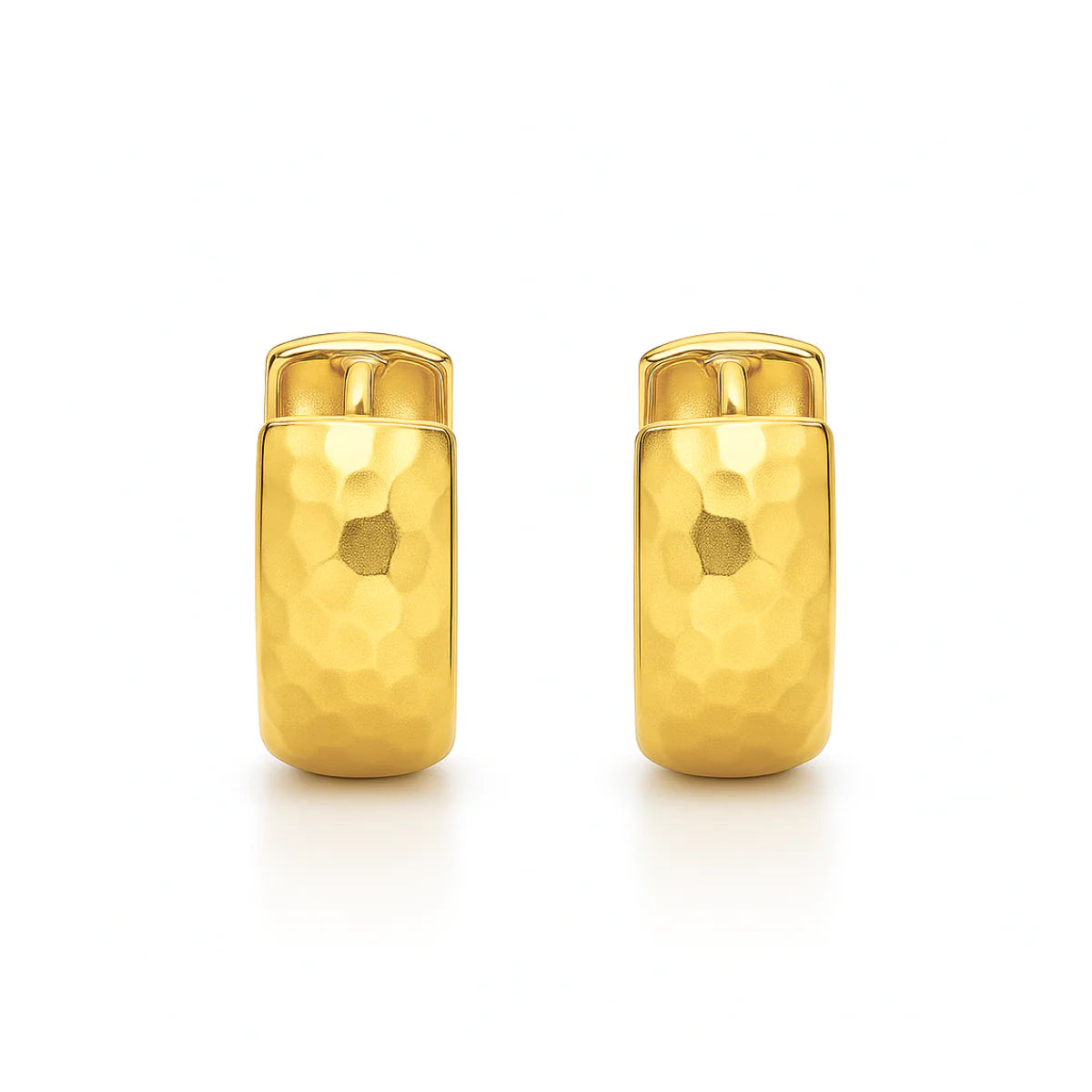 Brennan Hammered Huggie Hoop Earring