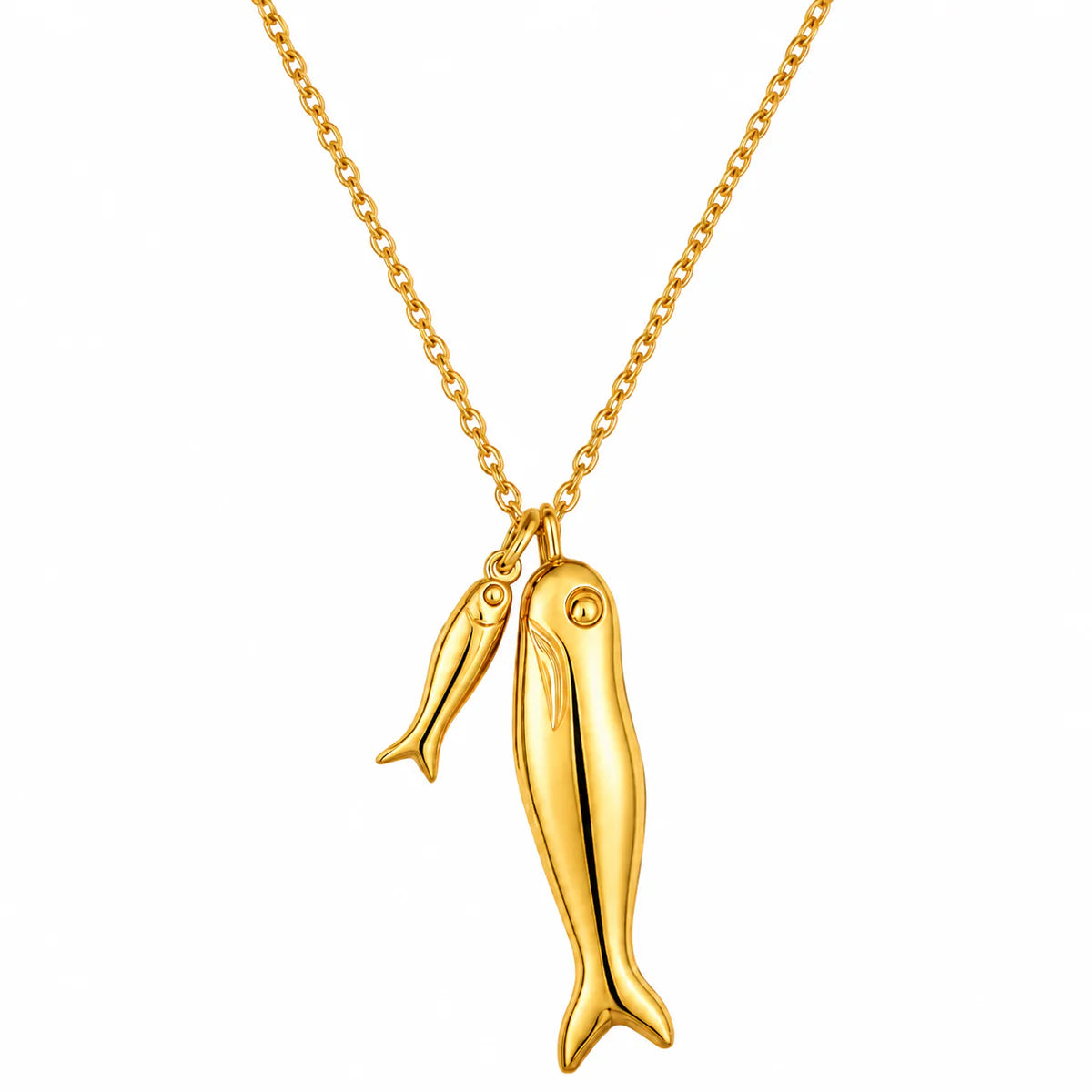 Clifton Doubled Fish  Necklace