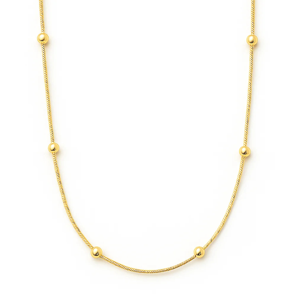 Roslyn Beaded Ball Chain Necklace