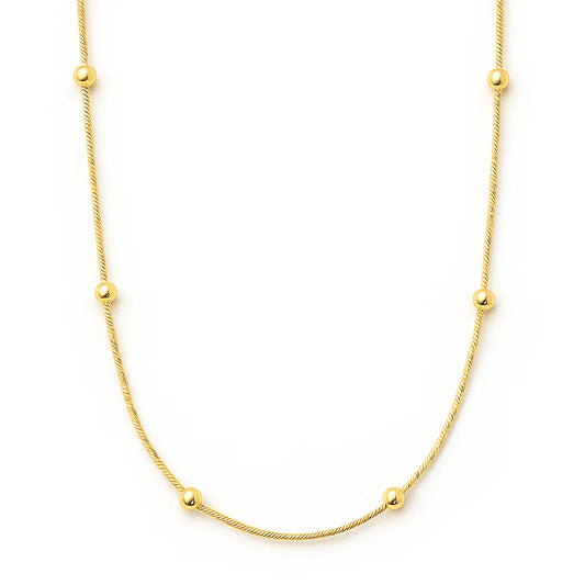 Rozlyn Beaded Ball Chain Necklace