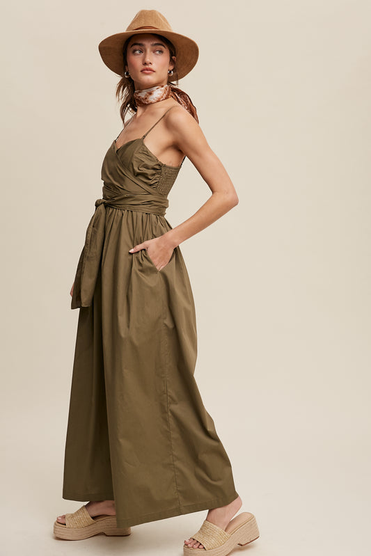 Wrap Around Wide Pant Jumpsuit