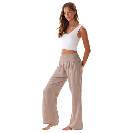 Wide Leg Cotton Pants