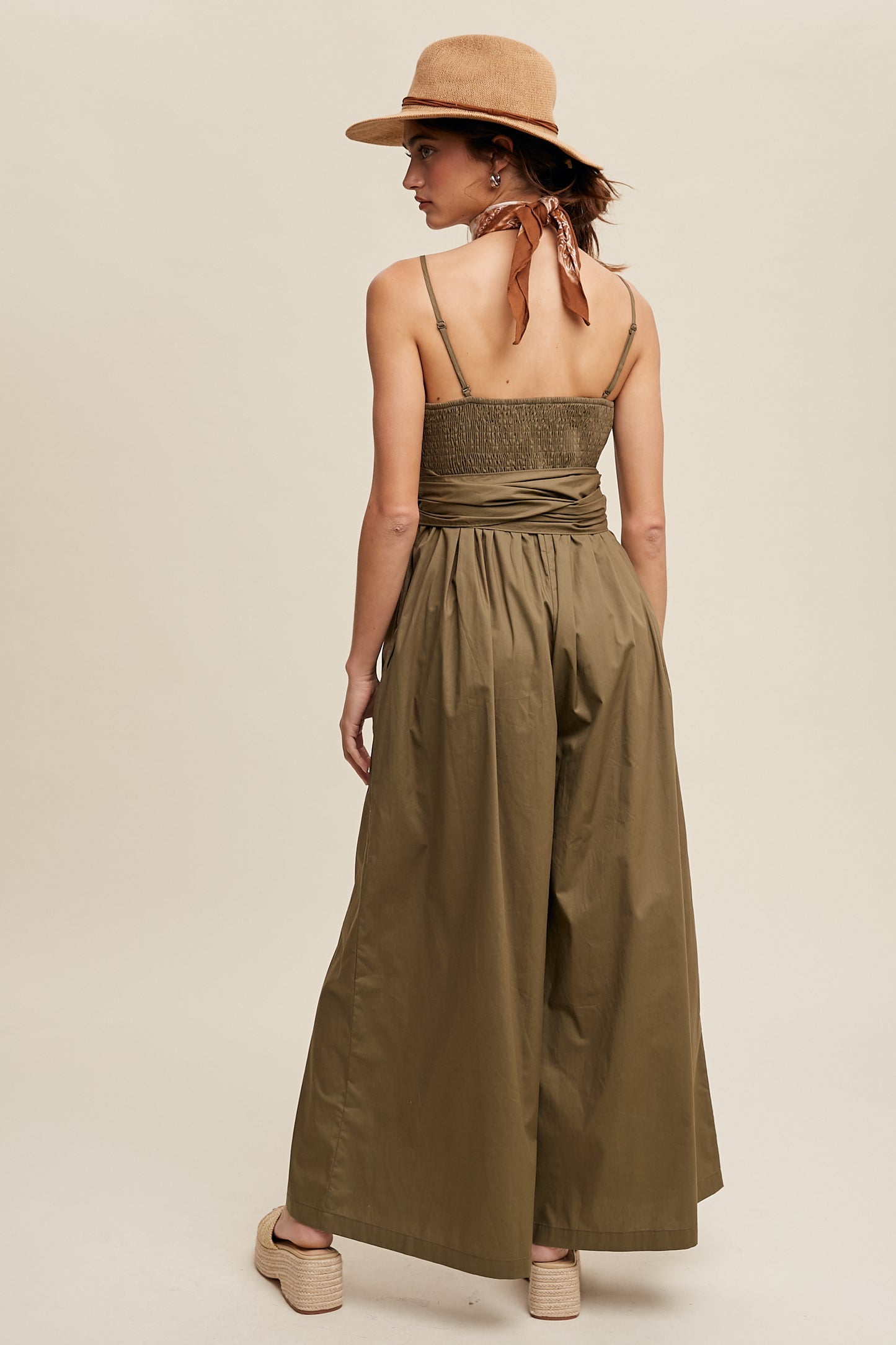 Wrap Around Wide Pant Jumpsuit