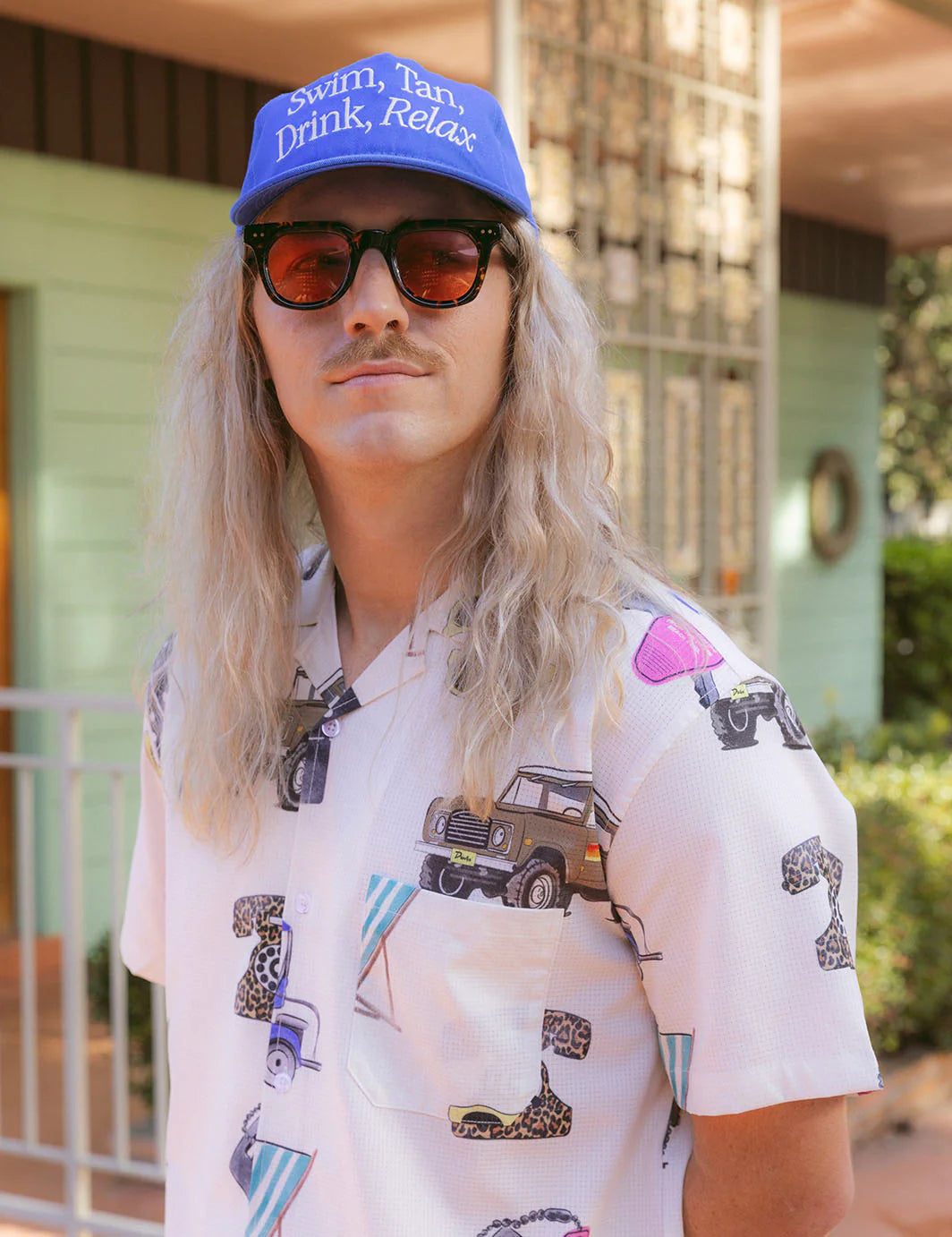 Beach Icon Leisure Stretch Buttom Up