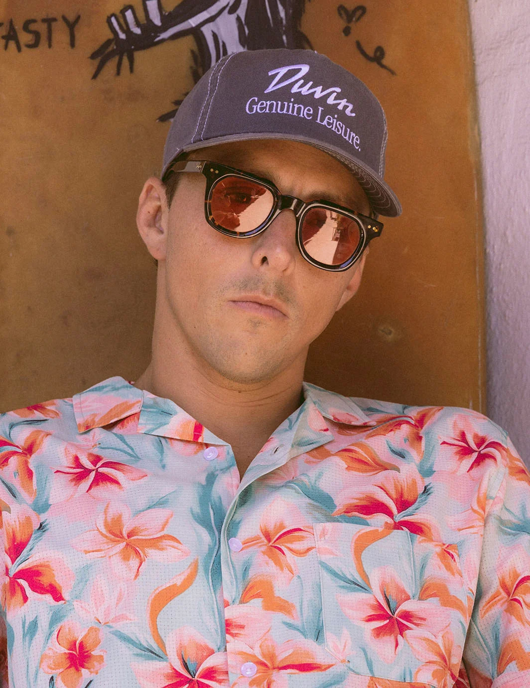 Pastel Flower Stretch Button Up