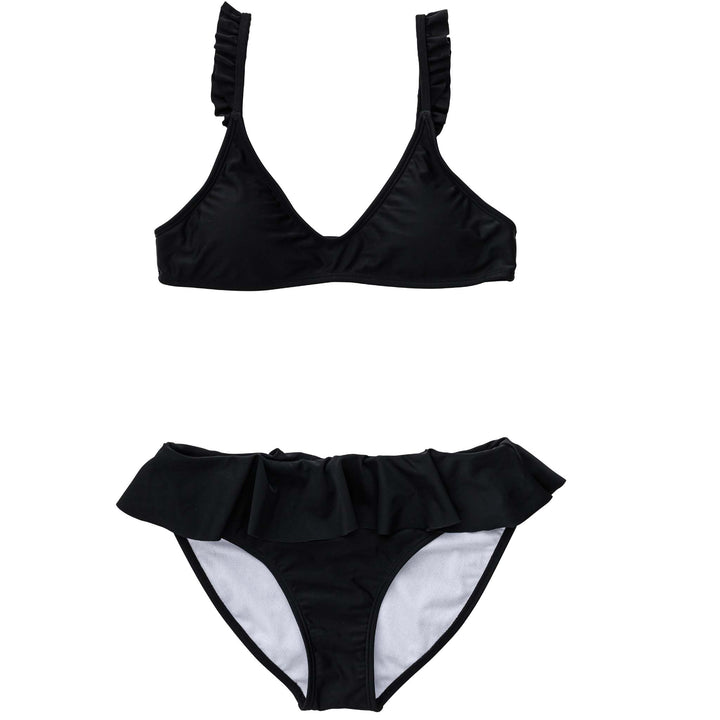 Black Sustainable Frilled Bikini