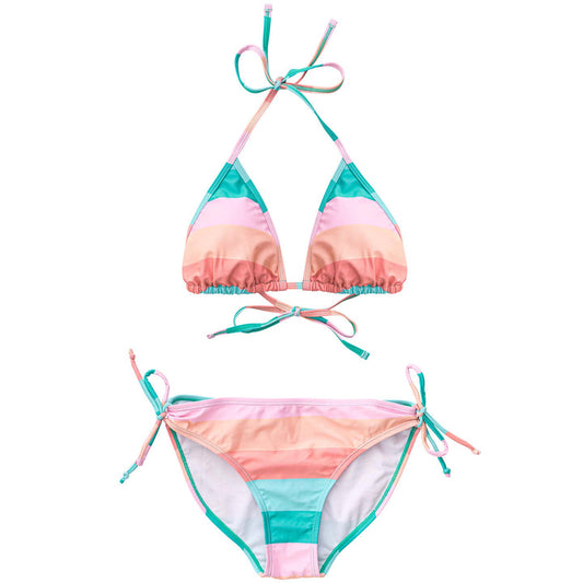 Sunset Stripe Triangle Bikini