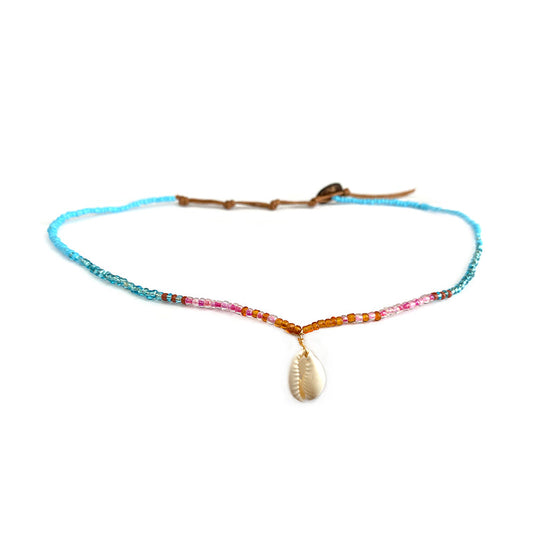 Mermaid’s Tale Shell Seedbead Necklace
