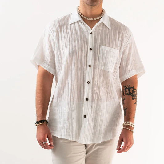 Men’s White Button Up